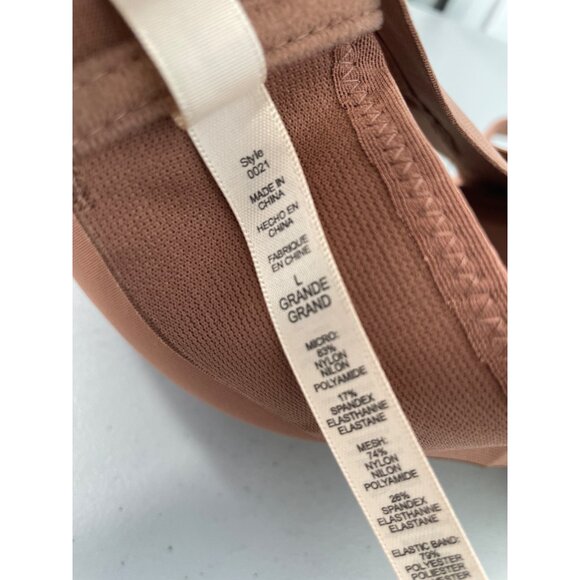 Rhonda Shear Wrap Back Molded Cup Bra Size Large Brown Full Coverage Intimate - Picture 5 of 10